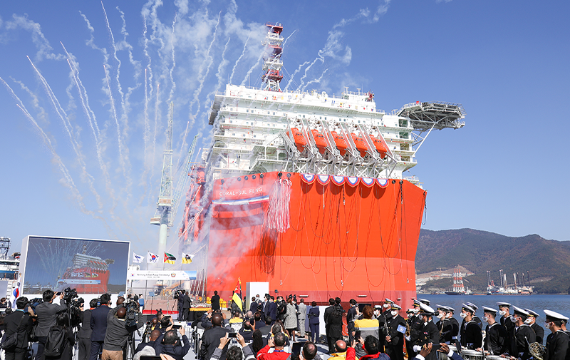 2021 삼성중공업 FLNG 출항 명명식